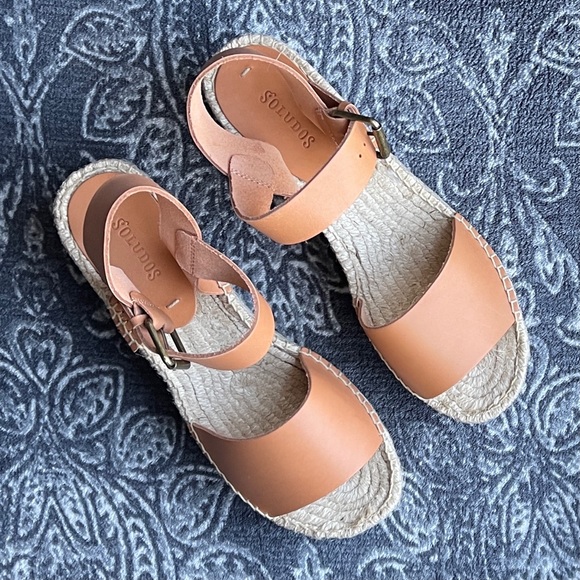 Soludos Minorca High Platform Sandal Nude Size 9 - Picture 5 of 13